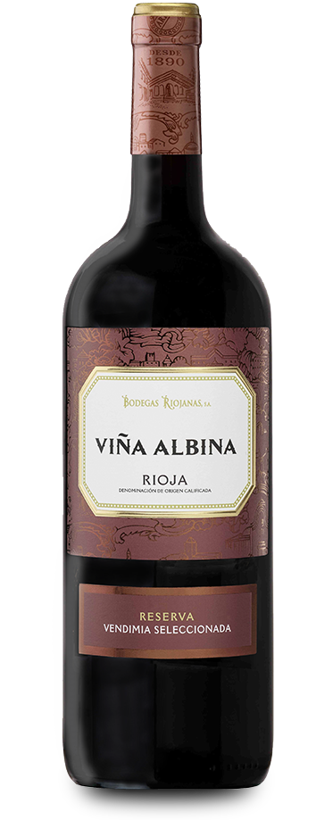Fotografía de una botella magnum de Viña Albina Reserva Vendimia Seleccionada