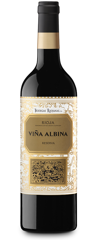 Fotografía de una botella de Viña Albina Reserva.